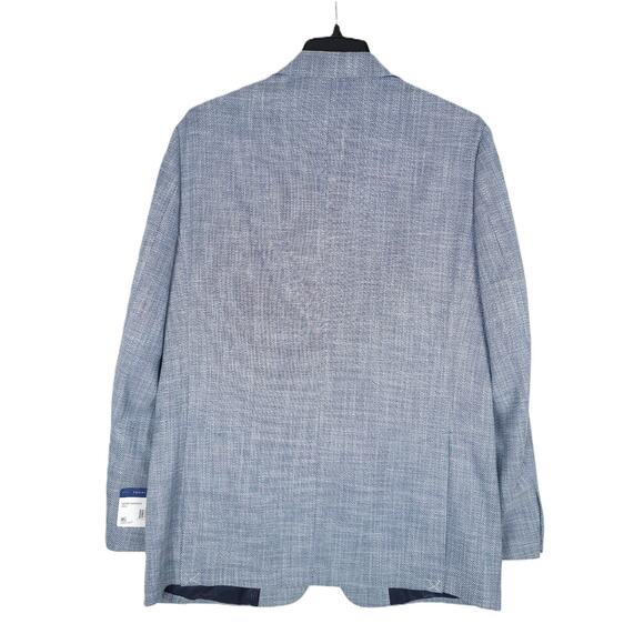Tommy Hilfiger Mens Modern Fit Sport Coat Blazer 44L Denim Blue Flex Stretch NWT - Picture 3 of 7